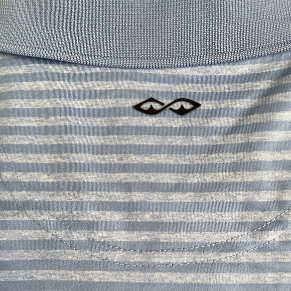 Snake Eyes Men's Blue Stripe Golf Shirt - Size XL - Picture 4 of 7